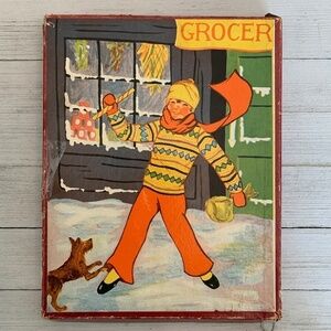 Handy Spandy & Little Tom Tucker Cardboard Puzzles 30s/40s Original Box VTG RARE